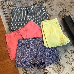 3 pair of Gap shorts  and 1 pair of scalloped shorts